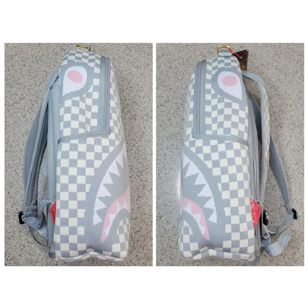 NWT SPRAYGROUND Knit SHARKS IN PARIS Cream DLX Backpack Soldout Limited Edition